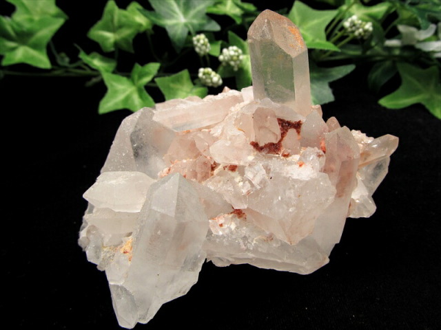 ピンクタイプ タンジェリン クォーツ クラスター 原石 最大幅 85mm 重