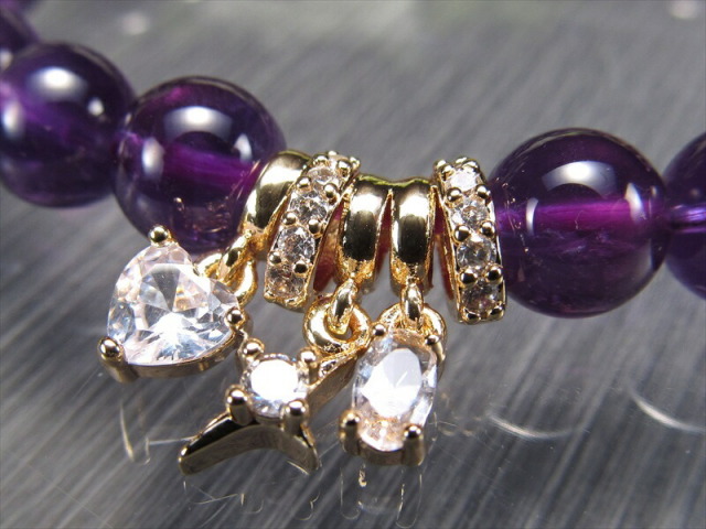 ブレスの作成などに使えるパーツ トリプルモチーフ アクセサリーパーツ 1個売り 最大幅約14mm ジルコン付きでキラキラ 可憐なハート 星 オーバル3連揺れ