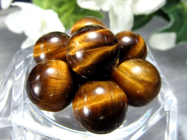 1珠売り AA+ 約10mm珠 タイガーアイ イエロー ビーズ石 天然石 ビーズ パワーストーン 南アフリカ産 パワーストーン 天然石