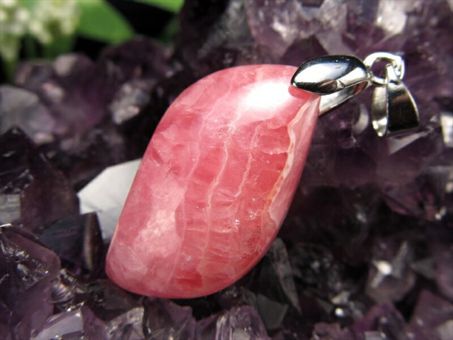 3A+ インカローズ ペンダントトップ リーフ型 石サイズ縦約26mm 重さ約