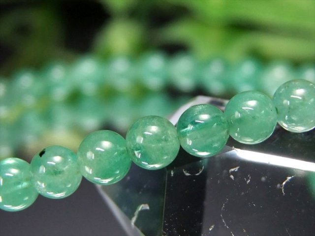 抜粋鑑別済み 5A級 エメラルド 翠玉 ブレスレット 5mm×37珠 世界4大宝石 透明度抜群 翠玉 緑玉 ザンビア産 パワーストーン 天然石