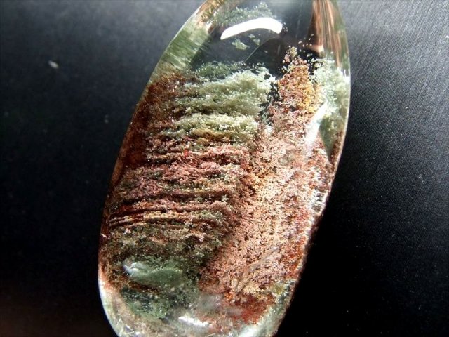 究極の龍神ファントム 5A 千層ガーデンクォーツ ペンダントトップ 縦約46mm 重さ約21.4g クリア水晶に映える庭園 健康・長寿と繁栄をもたらす 庭園水晶 1点物