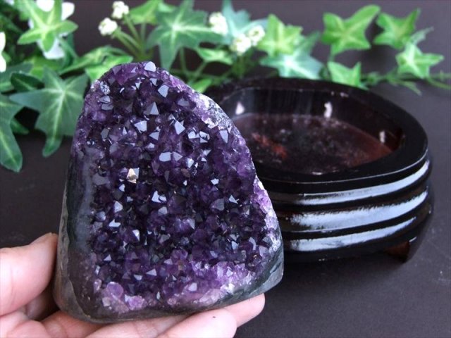 台座付き 3A アメジスト 紫水晶 クラスター スタンドタイプ 重さ500g