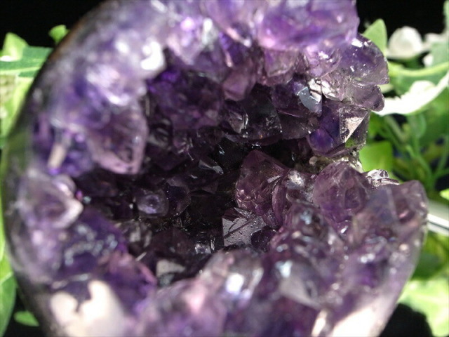 レアな笑口のアメジスト アメジスト 笑口 紫水晶 丸玉 台座付 直径