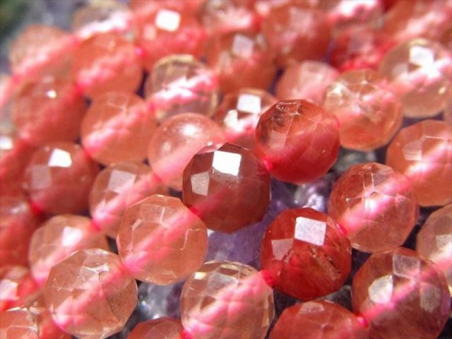 激安宣言 小サイズビーズ 約4mm-4.5mm前後 MIXアンデシン キラキラ多面カット 一連 約37-39cm 透明感抜群&シラー入りの珠も アンチエイジングの石