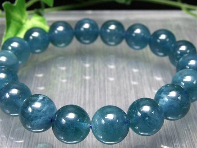 激レア産地 5A アクアマリン ブレスレット 11.5mm-12mm×18珠 サンタ