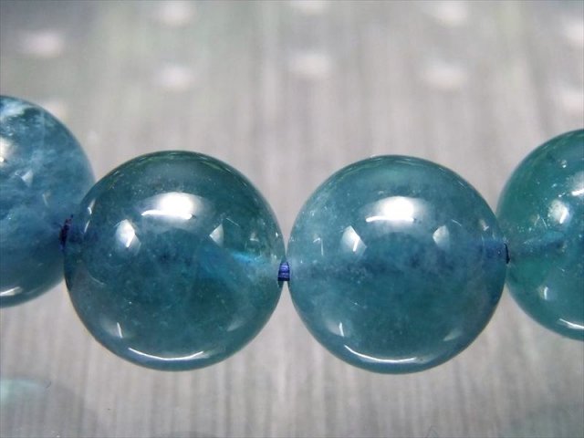 激レア産地 5A アクアマリン ブレスレット 11.5mm-12mm×18珠 サンタ
