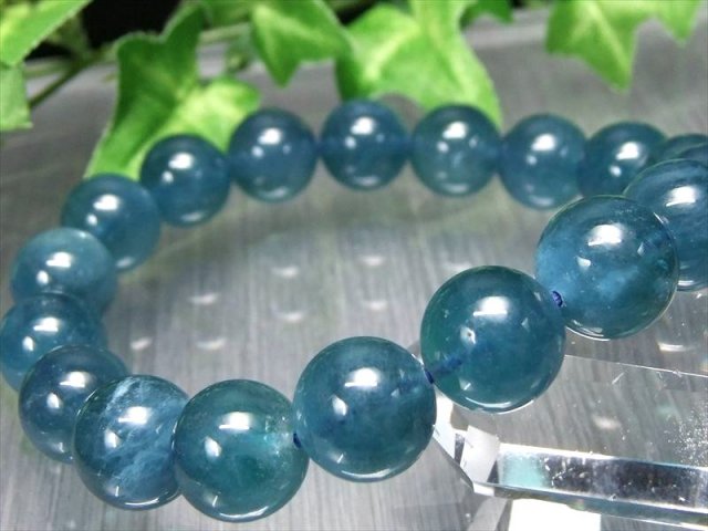 激レア産地 5A アクアマリン ブレスレット 11.5mm-12mm×18珠 サンタ