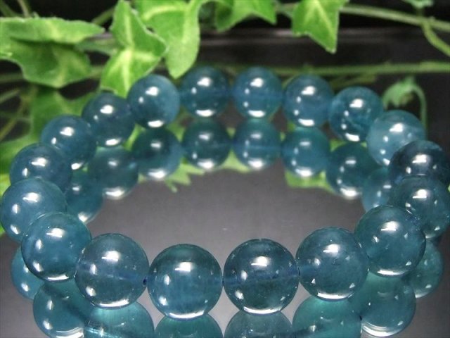 激レア産地 5A アクアマリン ブレスレット 11.5mm-12mm×18珠 サンタ
