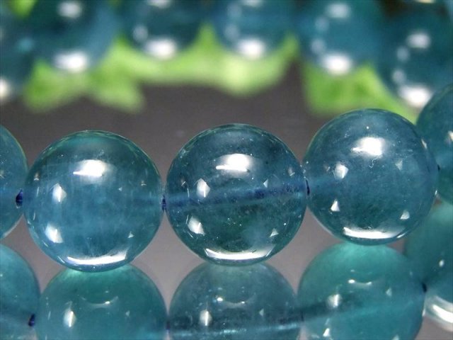 激レア産地 5A アクアマリン ブレスレット 11.5mm-12mm×18珠 サンタ