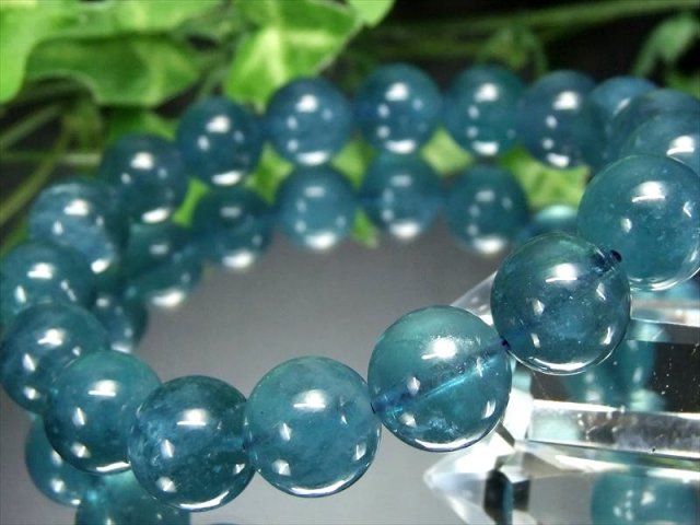 激レア産地 5A アクアマリン ブレスレット 11.5mm-12mm×18珠 サンタ