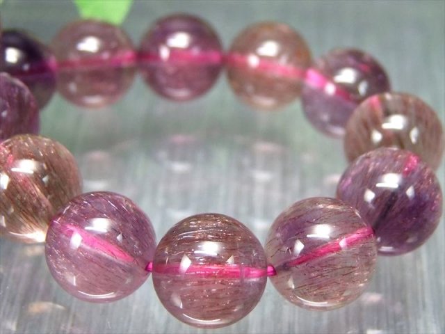 希少スーパーセブン天然石ブレスレット 7つの鉱物が織りなす霊的守護の