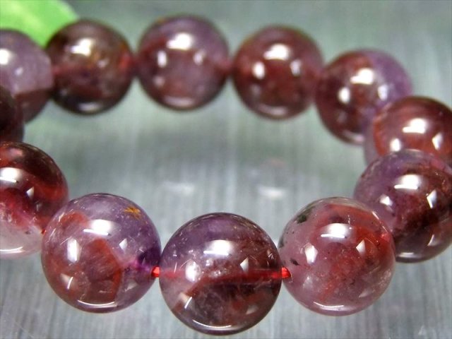 復活と再生の象徴 4A オーラライト23 ブレスレット 10.5mm-11mm×19珠 光と陰が織りなす静かな美しさ 神多鉱物混合による独特の表情 カナダ産 パワーストーン