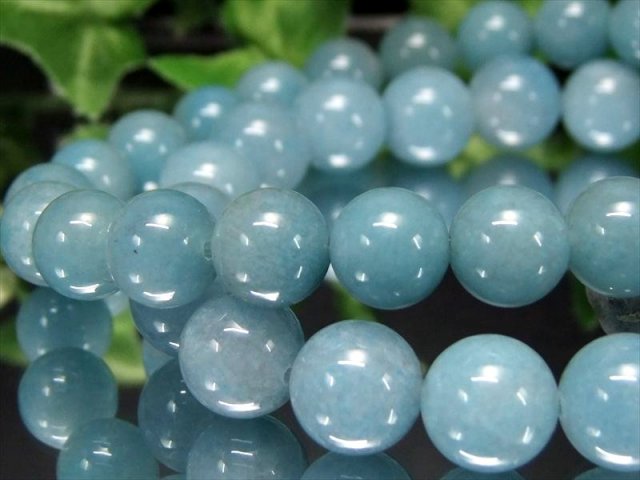ふんわりミルキーブルーカラー トロレアイト トロール石/ラズライトインクォーツ ブレスレット 7mm-7.5mm×26珠前後 心の鎮静化・集中の石 ブラジル産