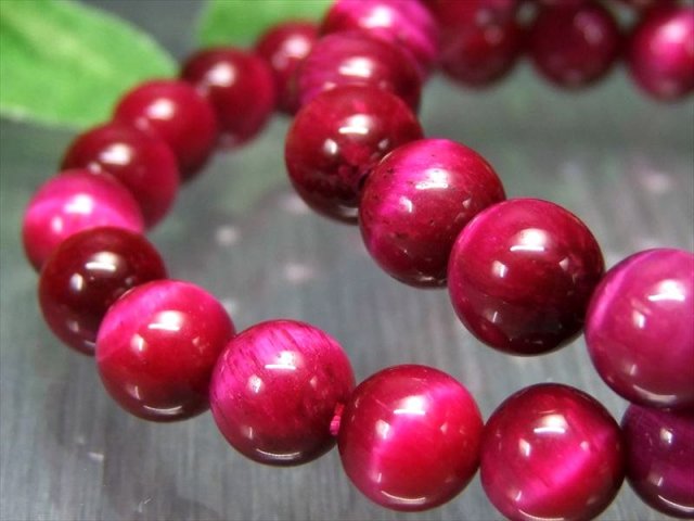 3A ピンク カラータイガーアイ ブレスレット 10mm-10.5mm×19珠前後 虎目石 超人気 南アフリカ産 bl-s パワーストーン 天然石