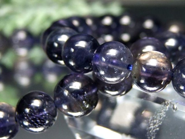 アイオライト ブレスレット 約7mm-7.5mm×26珠前後 お買い得価格 夢や目標へ導く石 3月の誕生石 インド産 パワーストーン 天然石