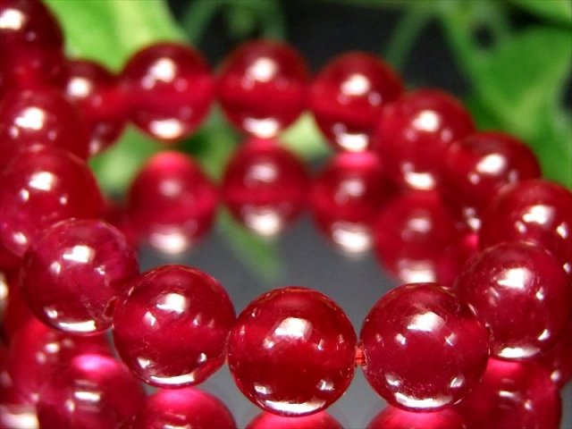 ロイヤルクラス S級 宝石質 ルビー 紅玉 ブレスレット 8mm-8.5mm×24珠 宝石の女王 透明紅玉 妖艶 7月の誕生石 1点物 ミャンマー産 パワーストーン 天然石 itk