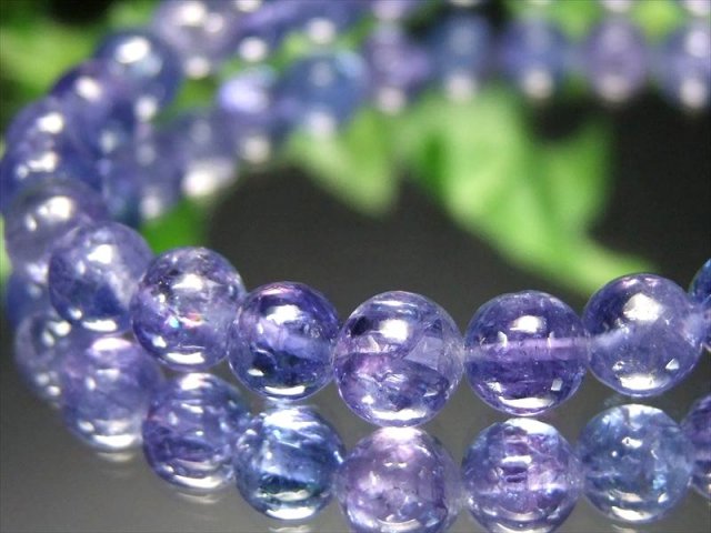 過去最高品質 虹入り S級 宝石質 タンザナイト ブレスレット 6mm-6.5mm