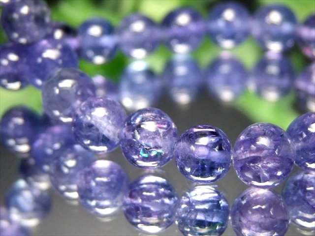 過去最高品質 虹入り S級 宝石質 タンザナイト ブレスレット 6mm-6.5mm