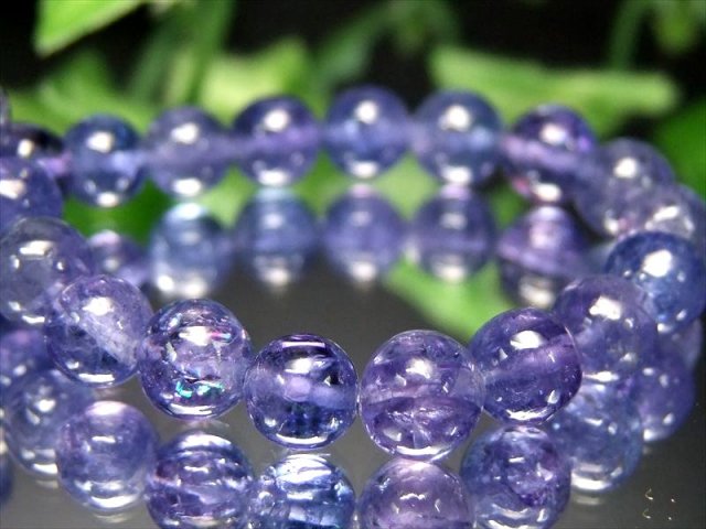 過去最高品質 虹入り S級 宝石質 タンザナイト ブレスレット 6mm-6.5mm