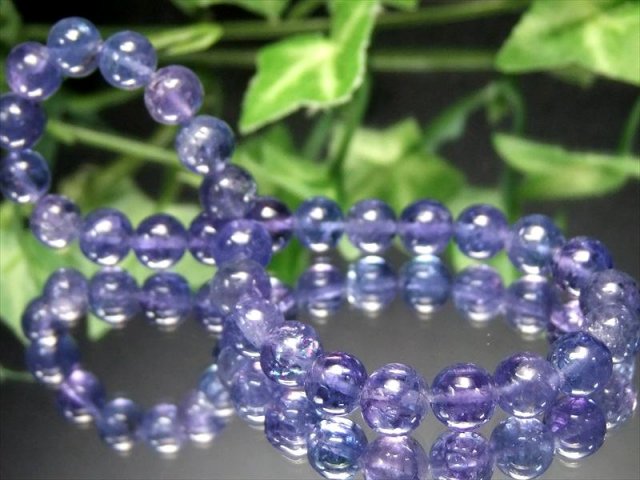 過去最高品質 虹入り S級 宝石質 タンザナイト ブレスレット 6mm-6.5mm
