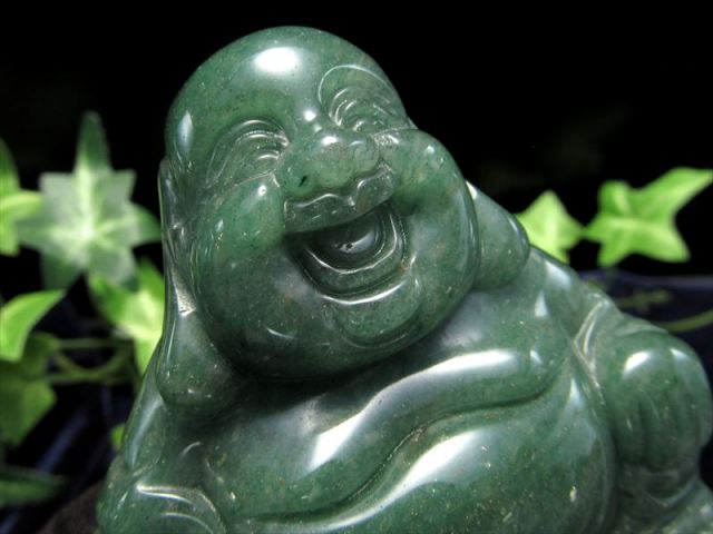 アベンチュリン 布袋様 彫刻置物 重さ約170g-200g 天然石彫り 置物