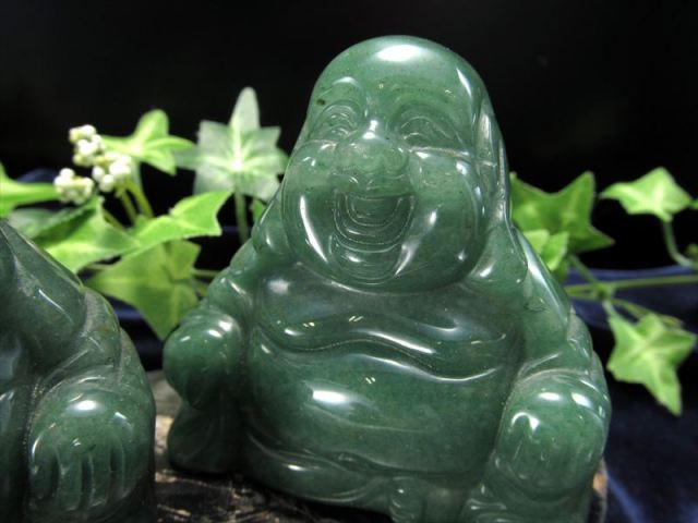 アベンチュリン 布袋様 彫刻置物 重さ約170g-200g 天然石彫り 置物
