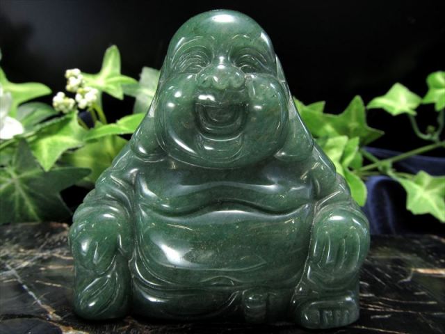 アベンチュリン 布袋様 彫刻置物 重さ約170g-200g 天然石彫り 置物