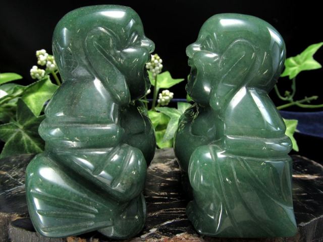 アベンチュリン 布袋様 彫刻置物 重さ約170g-200g 天然石彫り 置物