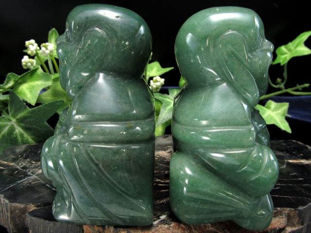 アベンチュリン 布袋様 彫刻置物 重さ約170g-200g 天然石彫り 置物