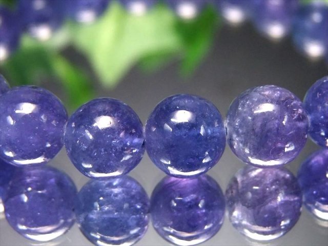 過去最高品質 S級 宝石質 タンザナイト ブレスレット 8mm-9mm×22珠