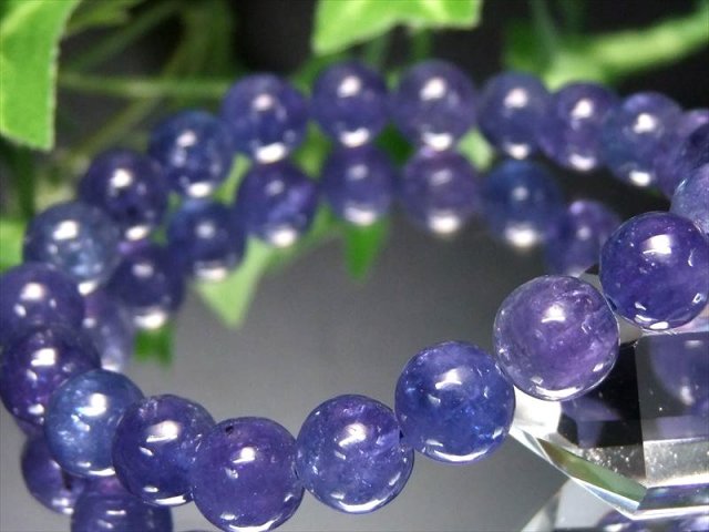 過去最高品質 S級 宝石質 タンザナイト ブレスレット 8mm-9mm×22珠
