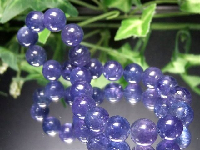 過去最高品質 S級 宝石質 タンザナイト ブレスレット 8mm-9mm×22珠