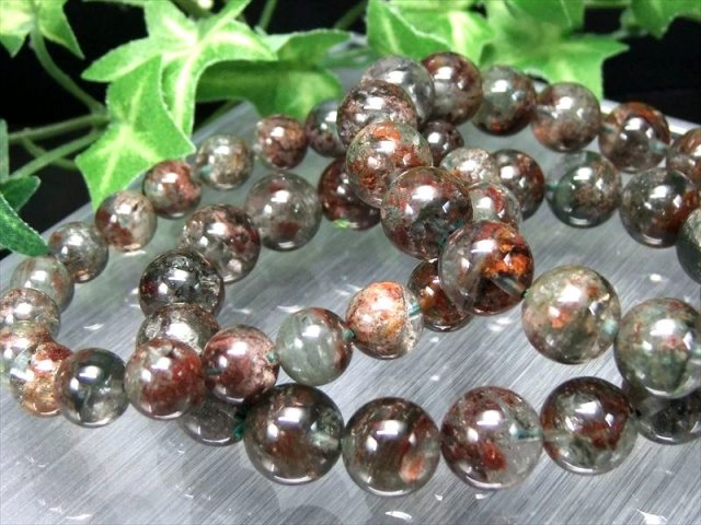 3A 龍神 ファントム ガーデンクォーツ ブレスレット 9.5mm-10mm×20珠