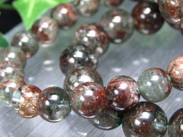 3A 龍神 ファントム ガーデンクォーツ ブレスレット 9.5mm-10mm×20珠