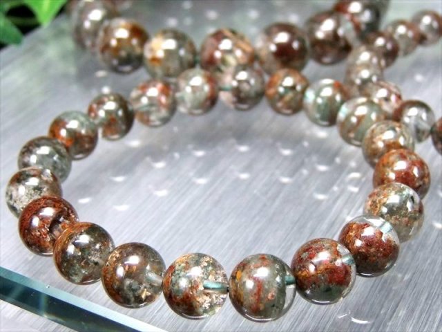 3A 龍神 ファントム ガーデンクォーツ ブレスレット 9.5mm-10mm×20珠