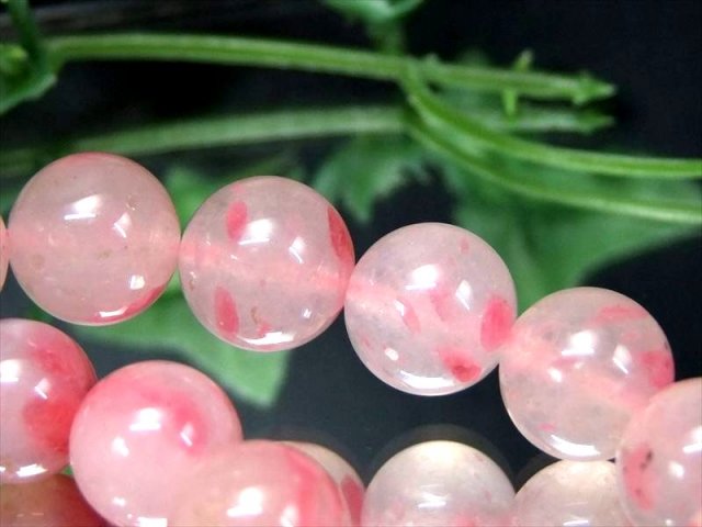 決算価格A+ ロードナイトシリカ 薔薇輝石 ブレスレット 12mm-12.5mm×17