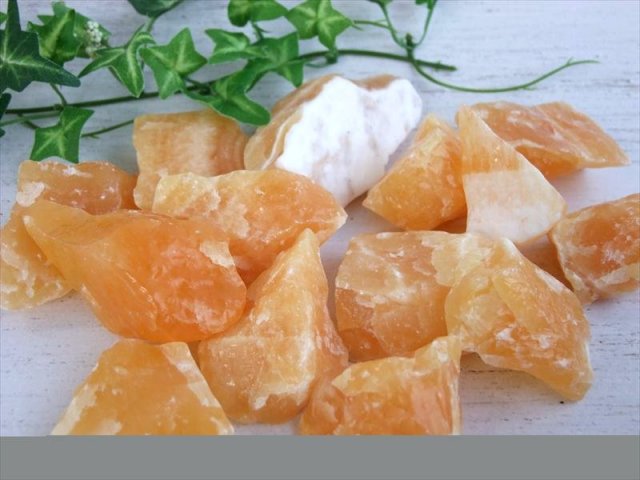 まるでミカン オレンジ カルサイト結晶ブロック詰め合わせ 約200g