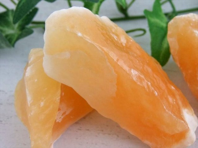 まるでミカン オレンジ カルサイト結晶ブロック詰め合わせ 約200g