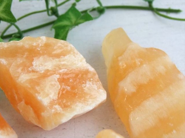 まるでミカン オレンジ カルサイト結晶ブロック詰め合わせ 約200g