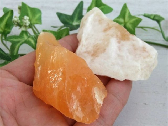 まるでミカン オレンジ カルサイト結晶ブロック詰め合わせ 約200g