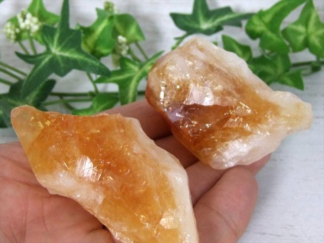 1個売り シトリン ラフ原石 80g-100g 美麗イエロー 透明感有り 金運