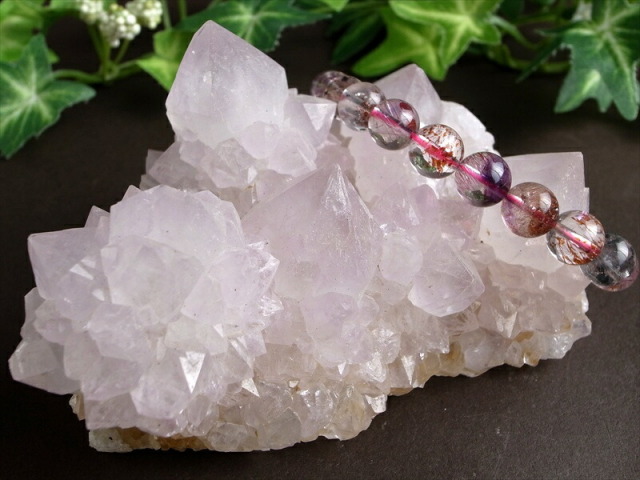 ヒーラーに大人気 4A カクタス アメジスト クラスター原石 最大幅 104mm 重さ 366g 精霊の宿る水晶 紫水晶 サボテンアメジスト 2月 誕生石 1点もの