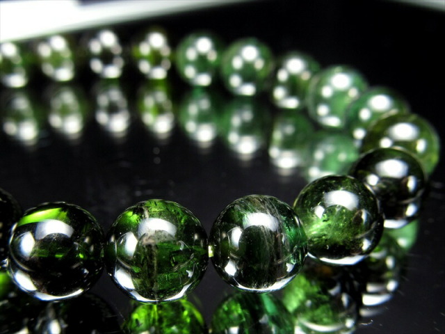 グリーン トルマリン ブレスレット 8mm-8.5mm×23珠 電気石 10月誕生石