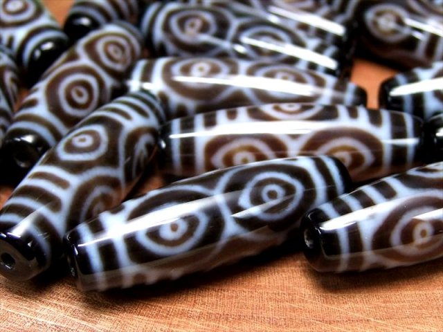 くっきり高品質 龍眼天珠 天珠 約37-39mm前後 至純天珠 チベット天珠