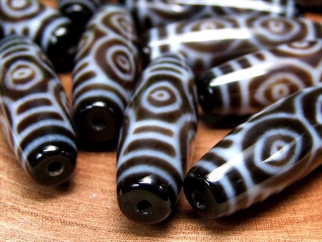 くっきり高品質 龍眼天珠 天珠 約37-39mm前後 至純天珠 チベット天珠