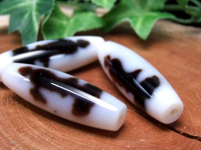 高級白天珠 希少品 観音白天珠 かんのんしろてんじゅ サイズ：約37mm