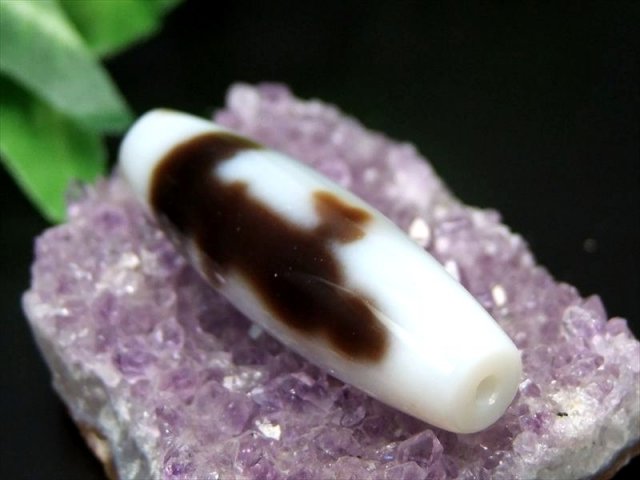 高級白天珠 希少品 至純天珠 双観音白天珠 そうかんのんしろてんじゅ
