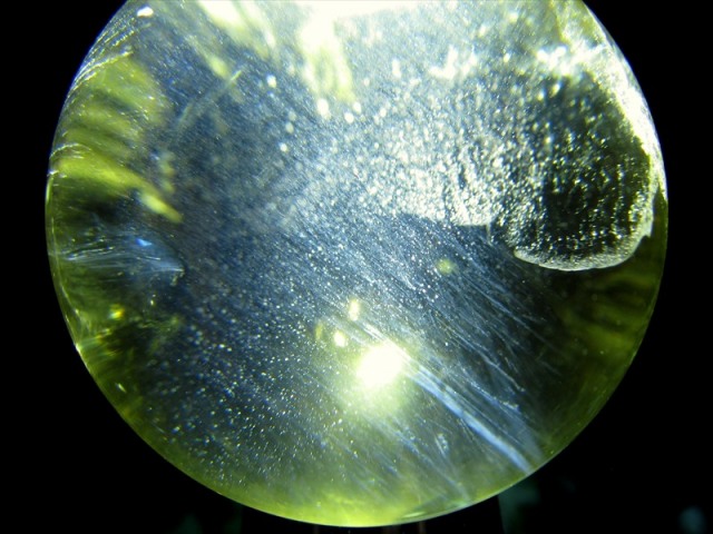 くっきりラダー 5A 超透明 天翔ける シトリン 丸玉 台座付き 直径約42mm 重さ102g 金運 財運 幸運 お守りにも 一点もの ブラジル産 パワーストーン 天然石