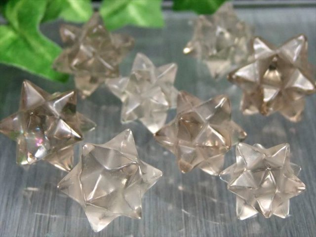 明るめカラー スモーキー レムリアン水晶アステロイド 小星型12面体 重